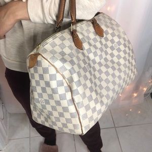 Louis Vuitton Speedy 35; Damier Azur